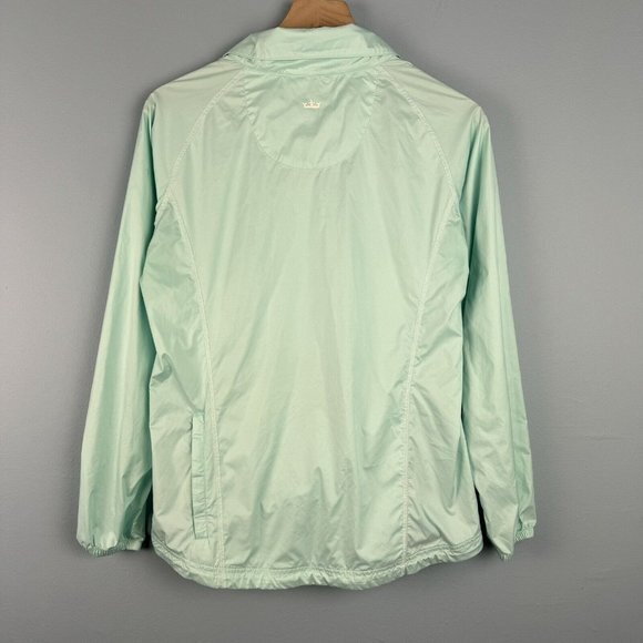 Peter Millar‎ Womens Element E4 Wind 1/4 Zip Golf Jacket Size Small Teal - Picture 2 of 8